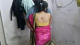 indian desi bhabhi fucked hard in pink silk saree by big cock
