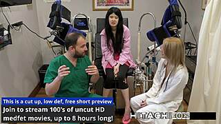 Alexandria wu cums on clock with patient in hospital closeup