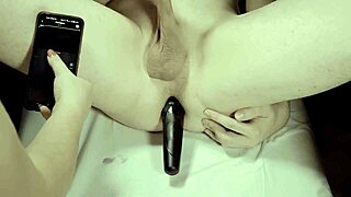 Amateur couple uses vibrator for intense prostate milking and handjob orgasm