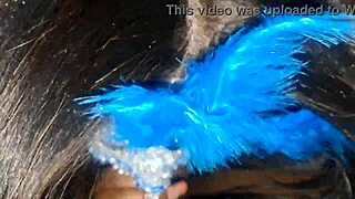 Masked Ebony Slut Deepthroats Monster Cock Swallows Thick Cum Facial