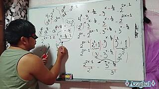 26yo nerd milf begs me to teach her then takes my creampie in bedroom