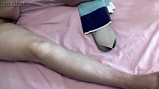 sexy blonde milf and cute brunette teen finger pussies handjob close up in stockings