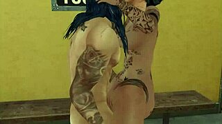 Mature couple fucks hard in shower bath night