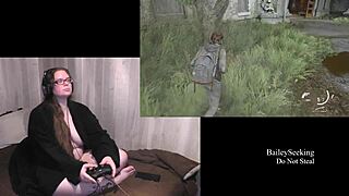 naked bbw brunette glasses plays last of us 2 nude part 6 fetish game