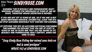 Ugh, sindy rose fists her prolapsed ass pussy!