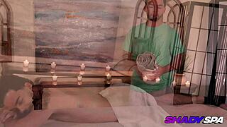 Shadyspa Tiny Teen Rhea's Erotic Body Rub Massage Cumshot