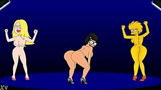 rule 34 has lisa simpson tina belcher amy wong shaking it on the dance floor