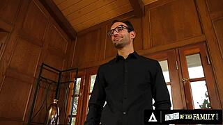 Stepbae Cecilia Lion devours stepdad's monster cock in interracial doggystyle