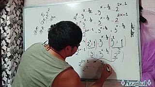 26yo nerd milf begs me to teach her then takes my creampie in bedroom