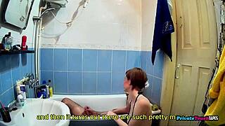 Skinny Maid In Bathroom Delivers Epic Cock Sucking And Intense Fucking Service With Natural Tits