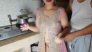 i catch my cute stepsis in the kitchen and we get busy doggystyle