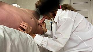 milf mommy starts morning with deepthroat blowjob and creampie swallow