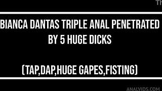 bianca dantas you feel that fist deep in my ass then five huge cocks triple anal me gaping