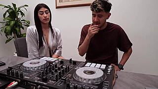 DJ Sexy Lingerie Greeting Turns Wild with Student Karina Miller