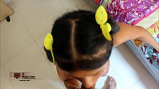 Suggestive Brunette Latina Brithany Bent Over Home Creampie by Horny Intruder