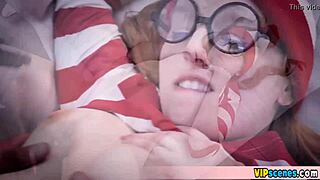 my cute brunette stepsis with glasses bent over for a nasty doggystyle surprise