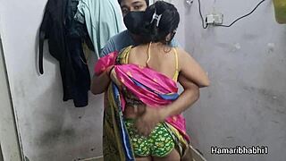 indian desi bhabhi fucked hard in pink silk saree by big cock