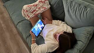 stepbro catches stepsis masturbating fucks creampie pussy twice