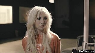 Petite blonde thief Kenzie Reeves, you getting pounded by dirty MILF cop Abigail Mac?