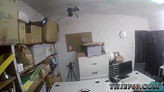 blonde teen glasses begs for creampie from old cop uniform fuck