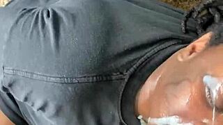 Goth Babe with Long Hair and Big Natural Tits Takes Monster Cock Facial Cumshot