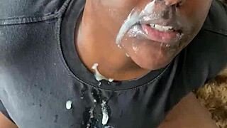 Goth Babe with Long Hair and Big Natural Tits Takes Monster Cock Facial Cumshot