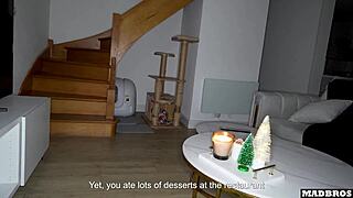 A French Santa with Massive Tits Bent Over for Rough Christmas Pounding