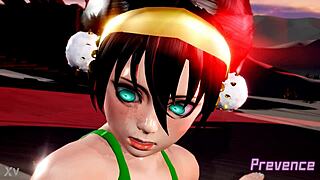 toph from prevence shakes her cartoon ass twerking hard