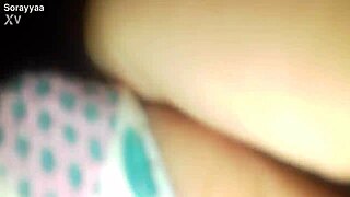 She models heart-printed panties revealing her plump curves