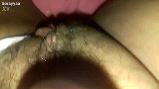 She models heart-printed panties revealing her plump curves