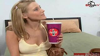 Blonde and Brunette Teens Share Double Dildo Fun