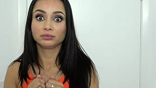 petite brunette stepmom bribes stepson with wet pussy riding cowgirl doggystyle pov