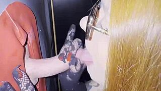 Glory Hole Deepthroat Choke Almost Bursts Tent with Huge Cumshot