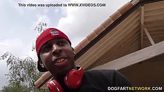 stella cox drops to knees sucking multiple black cocks before massive facial bukkake blast