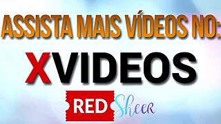 two brazilian hotties kiss table-top flashing wet pussies