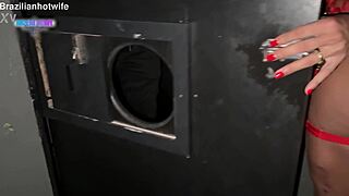 amateur wife gangbanged by line of studs at swing house cums on her humiliated husband's face