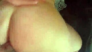 stepmom with big ass and tattoos rides stepson's monster cock doggystyle in living room then bends over wet