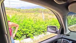 Skinny 18yo fucks stranger standing?