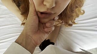 redhead slave tied tight, ass slapped hard during rough fuck