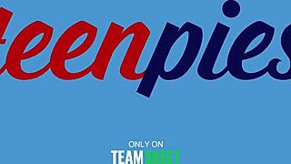 Mila Blaze Takes Creampie in Shaved Skinny Teen Pussy