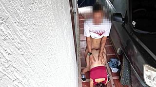 Skinny 18yo fucks stranger standing?