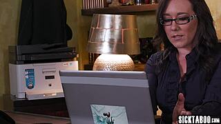 these horny big ass busty milfs lick asses passionately at work