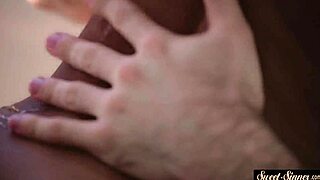 Elegant Ebony Stepdaughter Bent Over and Pounded in Glamorous Bathtub