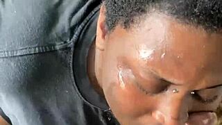 Goth Babe with Long Hair and Big Natural Tits Takes Monster Cock Facial Cumshot