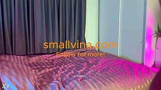 horny thai petite asian fingers tits in bed solo