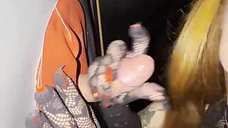 Glory Hole Deepthroat Choke Almost Bursts Tent with Huge Cumshot