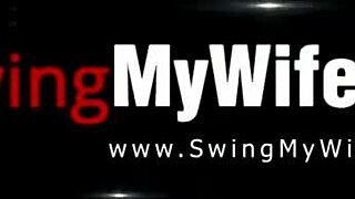 Husband sets up milf wife for swingers group anal assfucking cumshot cuckold session