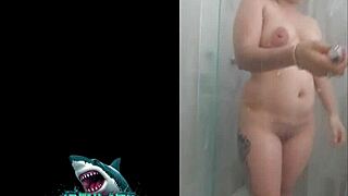 Neighbor's steamy shower sex skills