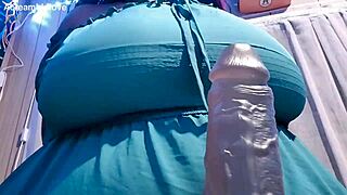 Chubby BBW Teases Huge Black Cock with Massive Natural Tits and Dildo