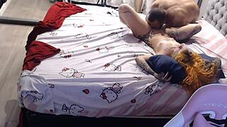 Ruiva tatuada flashes naked begging cum in mouth pussy and ass live